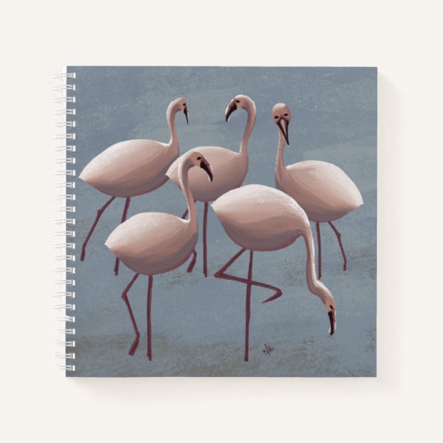 Cuaderno Serengeti Pink Flamingos | Vida salvaje Safari (Anverso)