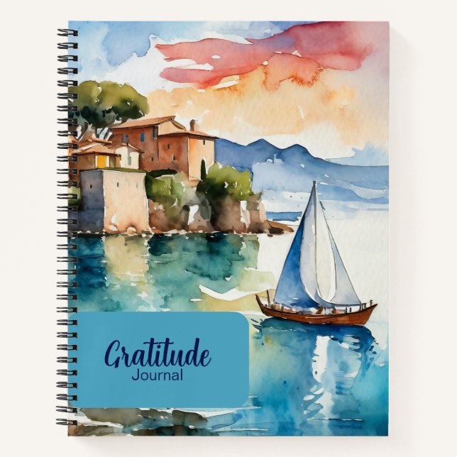 Cuaderno Serenidad Costera de Gratitud (Anverso)