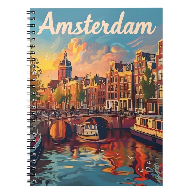Cuaderno Serenidad de Amsterdam Sunset: Cruise Canal (Frente)