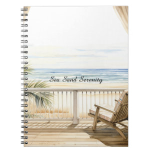 Cuaderno Serenidad de la playa con vista al océano