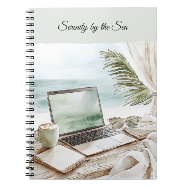 Cuaderno Serenidad junto al mar Vista al océano (Frente)