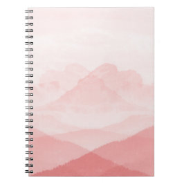 Cuaderno Serenidad Paisaje Rosa Romántico