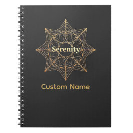 Cuaderno Serenity Mandala Personalizado Sagrado Dorado