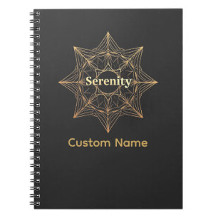 Cuaderno Serenity Mandala Personalizado Sagrado Dorado