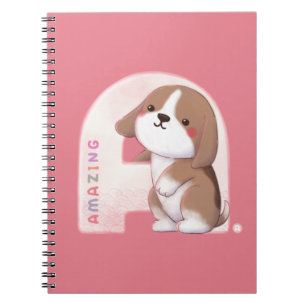 Cuaderno Serie Alphabet: "A" Ilustracion Beagle asombroso