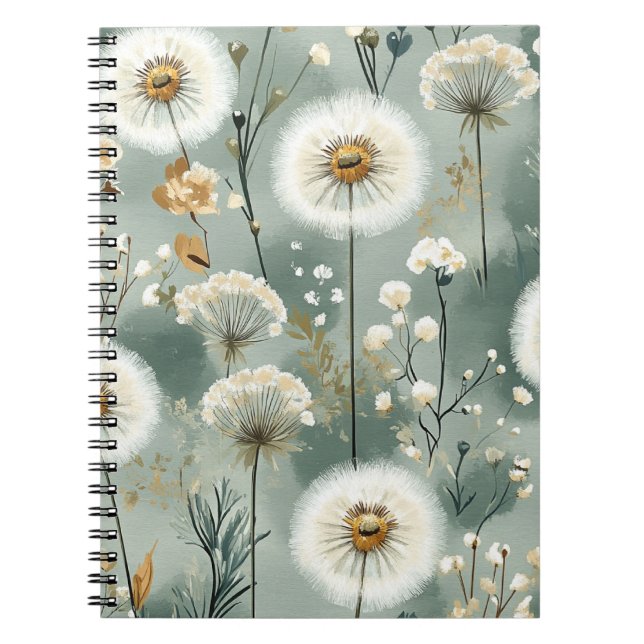 Cuaderno Serie de diseño de diente de león #3 (Frente)