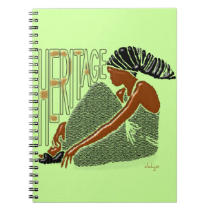 Cuaderno Serie de la herencia - mujer africana en el abrigo