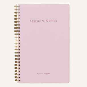 Cuaderno Sermón Moderno Personalizado Iglesia