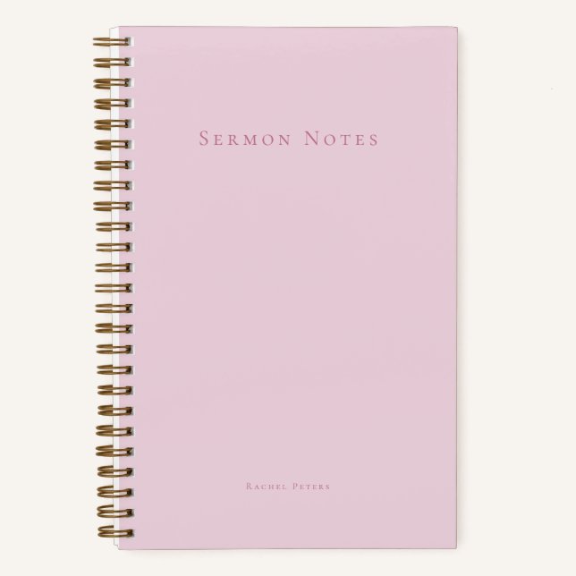 Cuaderno Sermón Moderno Personalizado Iglesia (Anverso)