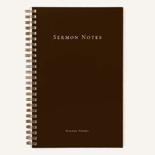 Cuaderno Sermón Moderno Personalizado Iglesia
