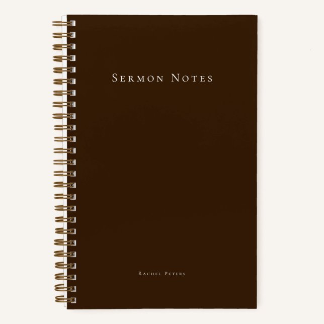 Cuaderno Sermón Moderno Personalizado Iglesia (Anverso)