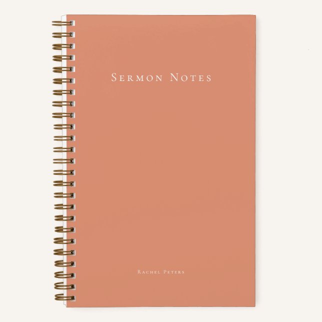 Cuaderno Sermón Moderno Personalizado Iglesia (Anverso)