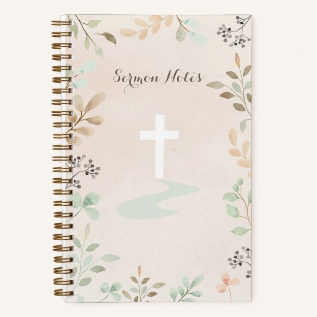Cuaderno Sermon Notes Watercolor Nature (Anverso)