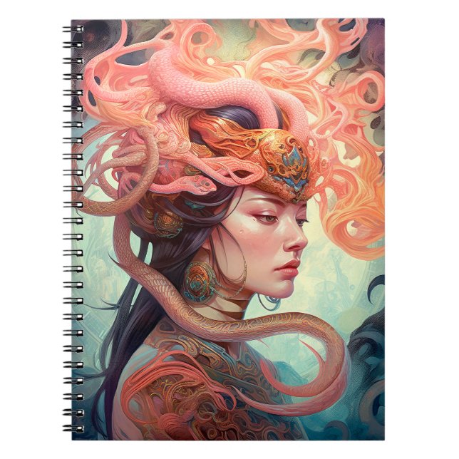 Cuaderno Serpent Hair Lady Fantasy Art (Frente)