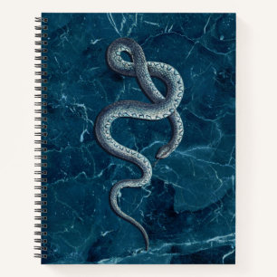 Cuaderno Serpiente azul vintage y mármol