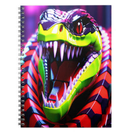 Cuaderno Serpiente Cobra con labios verdes limados y frente
