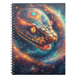 Cuaderno Serpiente Cósmica con Escamas Brillantes