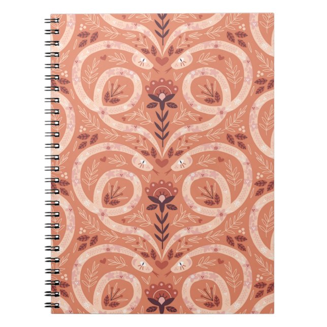 Cuaderno Serpiente folclórica: Vintage simétrico (Frente)