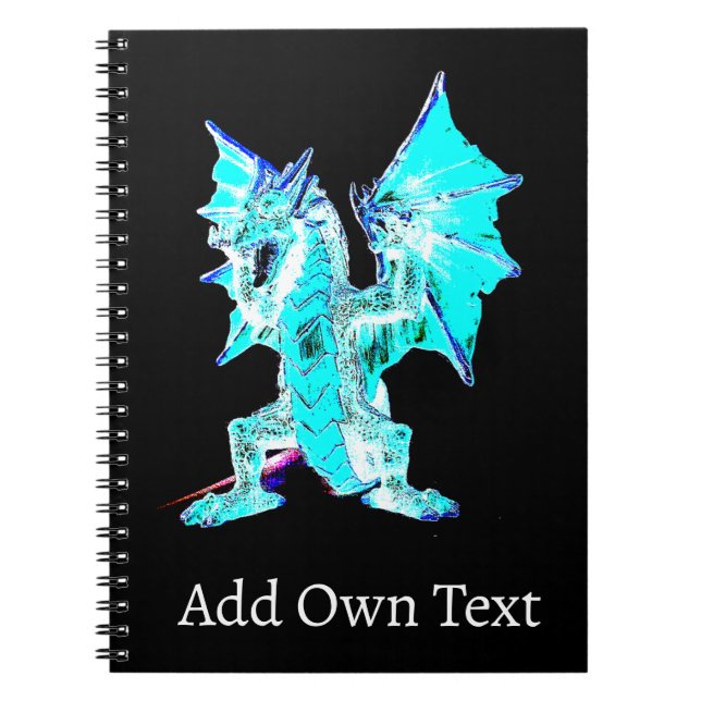 Cuaderno Serpiente Mística Marea Azur Dragón Fantasía Arte  (Frente)