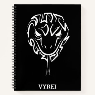Cuaderno Serpiente Tribal Negra y Blanca