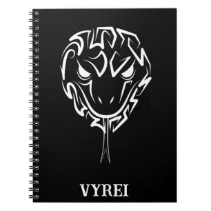 Cuaderno Serpiente Tribal Negra y Blanca