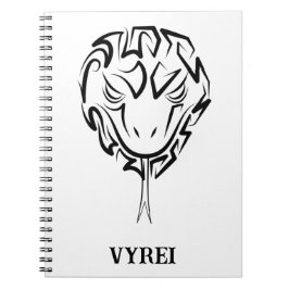 Cuaderno Serpiente Tribal Negra y Blanca
