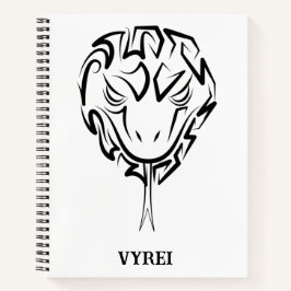 Cuaderno Serpiente Tribal Negra y Blanca