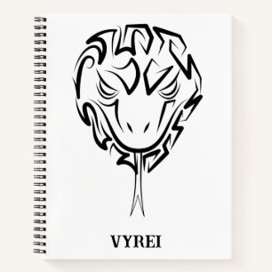 Cuaderno Serpiente Tribal Negra y Blanca