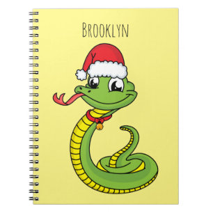 Cuaderno Serpiente verde suave con personalizado de sombrer