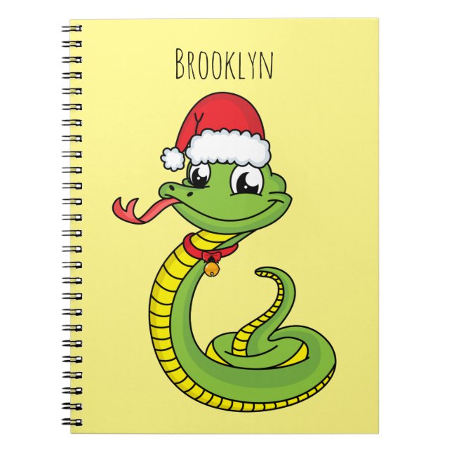 Cuaderno Serpiente verde suave con personalizado de sombrer (Frente)