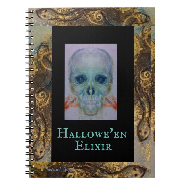 Cuaderno Serpientes Skull Halloween Maureen Girard atorment (Frente)