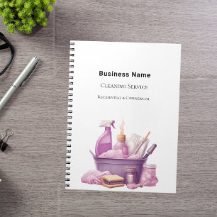 Cuaderno Servicio de limpieza empresarial rosa