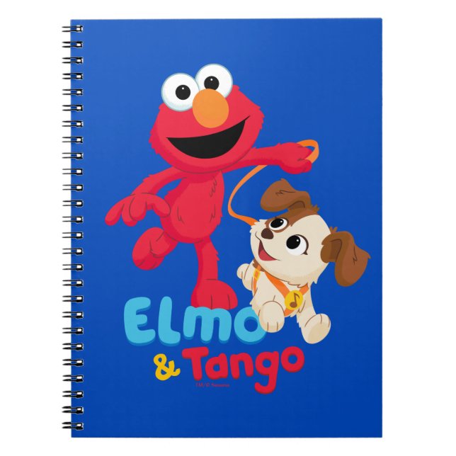 Cuaderno Sesame Street | Elmo y Tango corriendo (Frente)