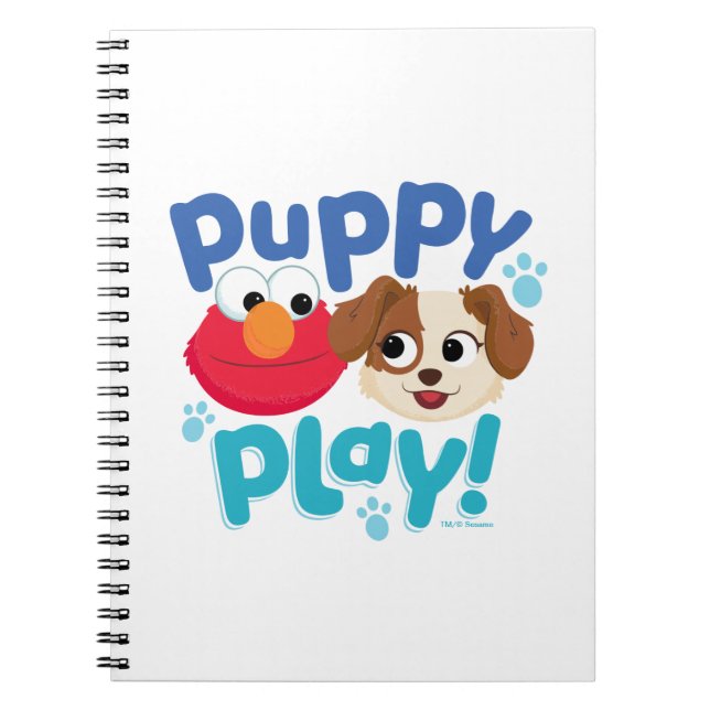 Cuaderno Sesame Street | Juego de cachorros Elmo y Tango (Frente)
