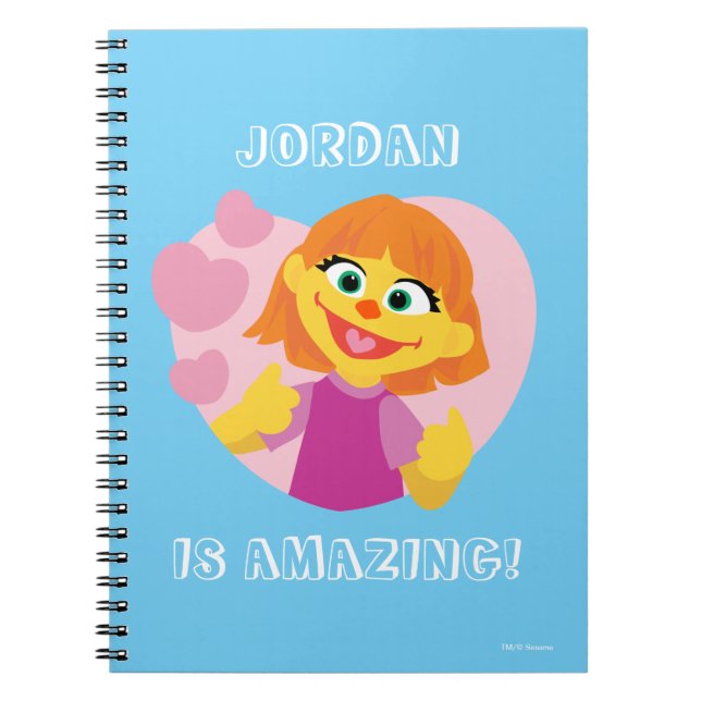 Cuaderno Sesame Street | Julia Corazón Rosa (Frente)
