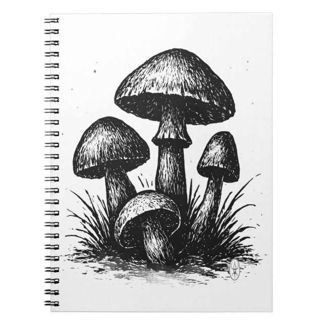 Cuaderno Setas Silvestres del Bosque – Arte con Tinta (Frente)