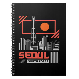 Cuaderno Seúl Corea del Sur Moderno Horizonte Viaje Diseño