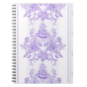 Cuaderno Shabby chic,lavender,toile,patrón,floral,Victoria