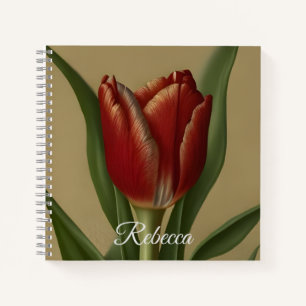 Cuaderno Shabby Chic Lovely Red Tulip