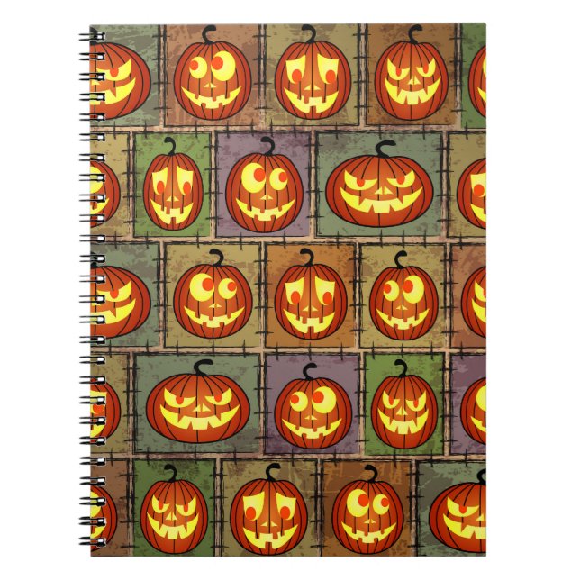 Cuaderno Shabby Halloween, fondo vintage. (Frente)