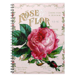 Cuaderno SHABBYCHIC Rosa inglés de color rosa