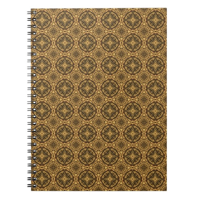 Cuaderno Shades of Brown Tiled Pattern Notebook (Frente)