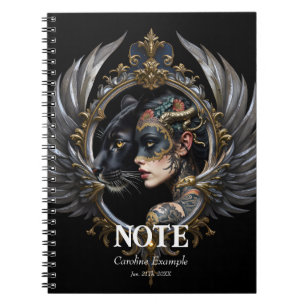 Cuaderno Shadow Queen – Emblema del Espíritu Pantera.