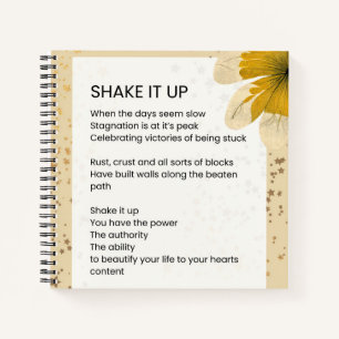 Cuaderno Shake It Up - Aumentando Poesía Motivacional