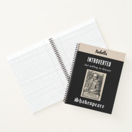 Cuaderno Shakespeare Divertido Humorístico Personalizado In