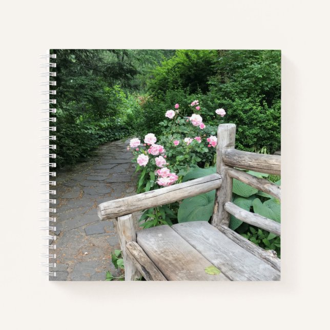 Cuaderno Shakespeare Garden Central Park NYC Roses rosas (Anverso)