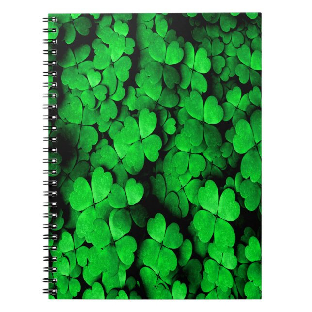 Cuaderno Shamrock and Hearts Saint Patrick's Day Green (Frente)
