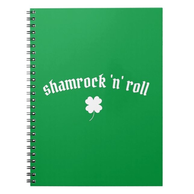 Cuaderno Shamrock and roll Día de San Patricio (Frente)