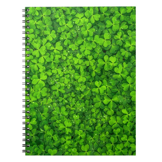 Cuaderno Shamrock Clovers Green Irish Symbol Irlanda (Frente)