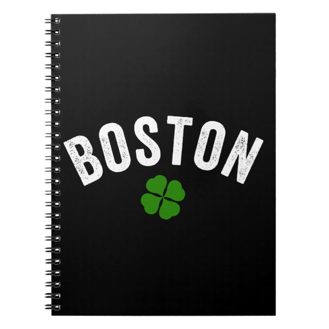 Cuaderno Shamrock irlandés en Boston (Frente)